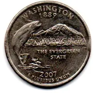 Estados Unidos - 2007D - 25 Cents - Washington - State Quarter Dollar - MBC