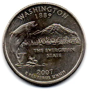 Estados Unidos - 2007P - 25 Cents - Washington - State Quarter Dollar