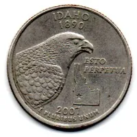 Estados Unidos - 2007P - 25 Cents - Idaho - State Quarter Dollar