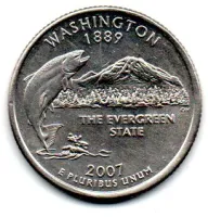 Estados Unidos - 2007P - 25 Cents - Washington - State Quarter Dollar - MBC