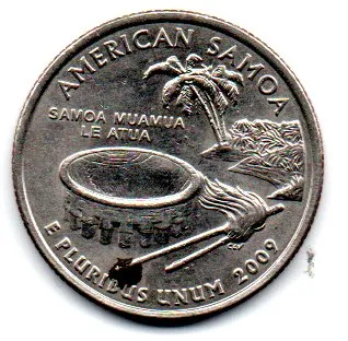 Estados Unidos - 2009D - 25 Cents - American Samoa - State Quarter Dollar