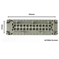 MIOLO TOMADA MULTIPOLAR INDUSTRIAL 24 POLOS/ PINOS - Foto 2