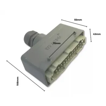 PLUG TOMADA MULTIPOLAR INDUSTRIAL 24 POLOS/ PINOS MACHO - Foto 2