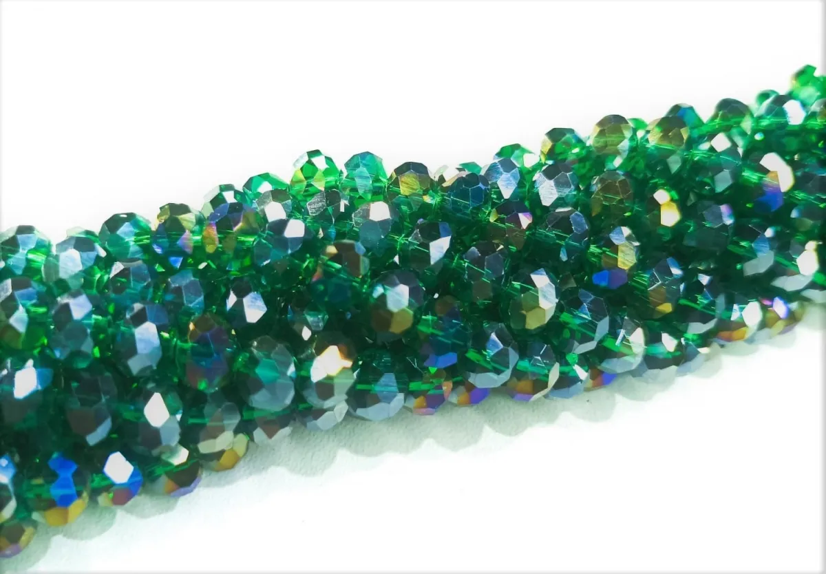 Fio de cristal Verde Jade boreal - 14