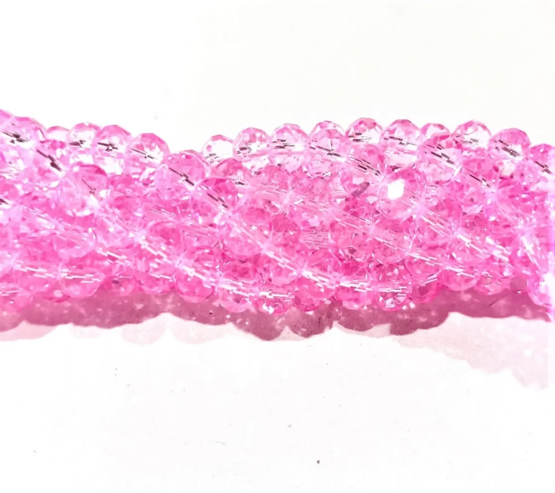 Fio de cristal  Rosa bebe - 26 Imagem