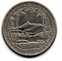 Estados Unidos - 2013D - 25 Cents - New Hampshire - Park Quarter Dollar