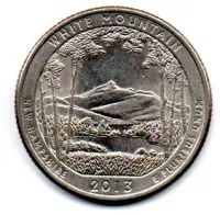 Estados Unidos - 2013D - 25 Cents - New Hampshire - Park Quarter Dollar