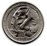 Estados Unidos - 2013D - 25 Cents - South Dakota - Park Quarter Dollar - MBC