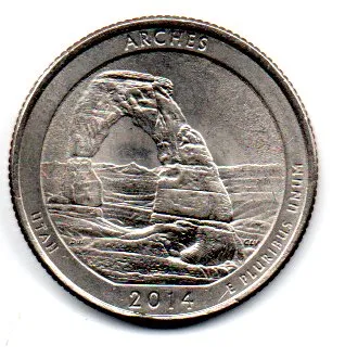 Estados Unidos - 2014P - 25 Cents - Utah - Park Quarter Dollar