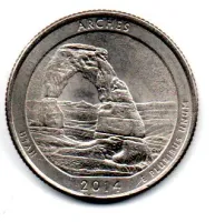 Estados Unidos - 2014P - 25 Cents - Utah - Park Quarter Dollar