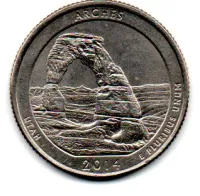 Estados Unidos - 2014P - 25 Cents - Utah - Park Quarter Dollar