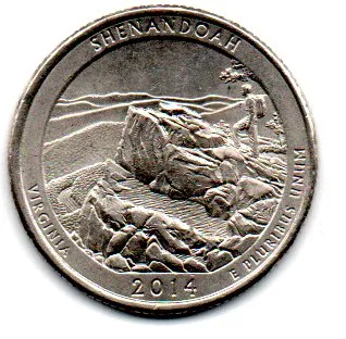Estados Unidos - 2014P - 25 Cents - Virginia - Park Quarter Dollar