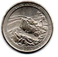 Estados Unidos - 2014P - 25 Cents - Virginia - Park Quarter Dollar