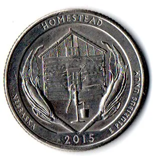 Estados Unidos - 2015P - 25 Cents - Nebraska - Park Quarter Dollar - MBC Imagem