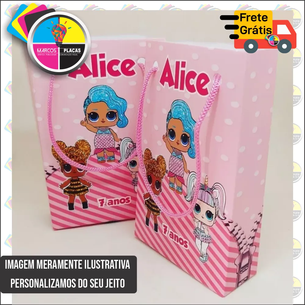 SACOLA PERSONALIZADAS DE PAPEL PARA FESTAS