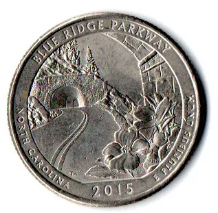 Estados Unidos - 2015P - 25 Cents - North Carolina - Park Quarter Dollar