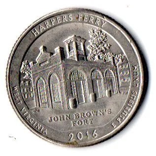 Estados Unidos - 2016P - 25 Cents - West Virginia - Park Quarter Dollar Imagem