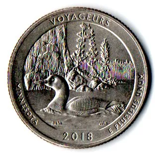 Estados Unidos - 2018D - 25 Cents - Minnesota - Park Quarter Dollar - Soberba