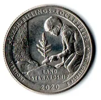 Estados Unidos - 2020D - 25 Cents - Vermont - Park Quarter Dollar - Soberba