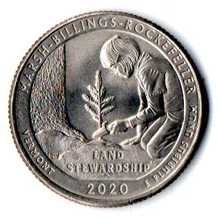 Estados Unidos - 2020P - 25 Cents - Vermont - Park Quarter Dollar - Soberba
