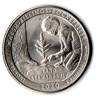 Estados Unidos - 2020P - 25 Cents - Vermont - Park Quarter Dollar