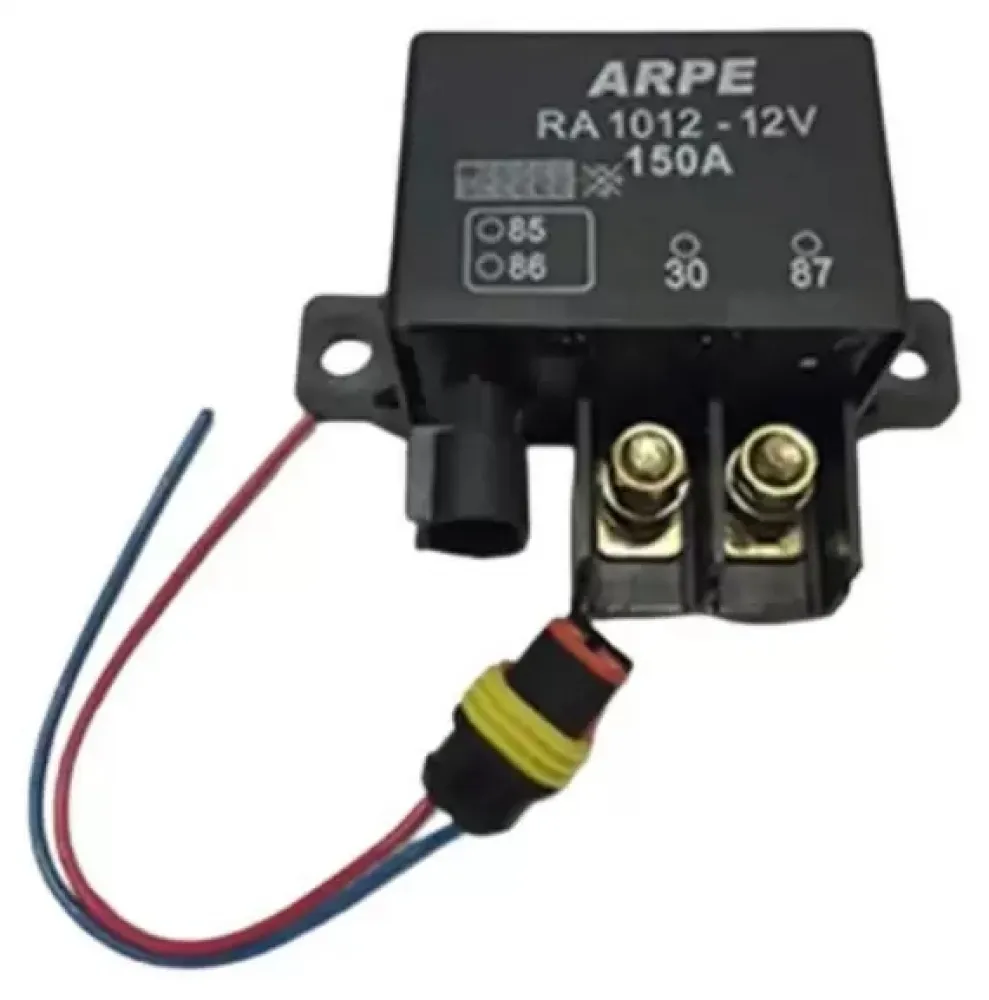 RELE AUXILIAR DE PARTIDA 150A NA 12V C/ CONECTOR  RA1012 