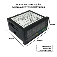 DISPLAY INDICADOR CONTROLADOR RÉGUA POTENCIOMÉTRICA  - Foto 7