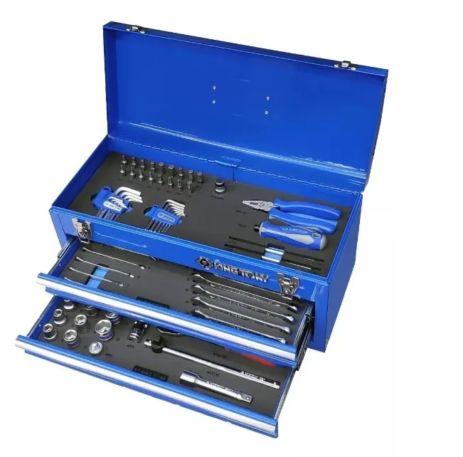 Bau Metalico  90079MR com Ferramentas 2 gavetas 79pçs Azul  87A07A-B   King Tony
