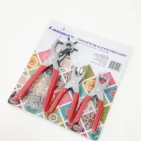 Kit de Alicates para Furar e Pregar Ilhós e Botões.