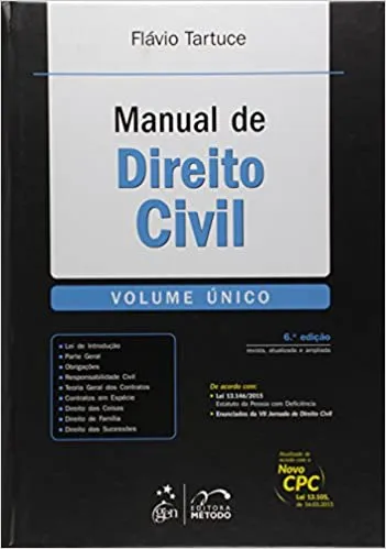 MANUAL DE DIREITO CIVIL - VOLUME UNICO (PRODUTO USADO - MUITO BOM)