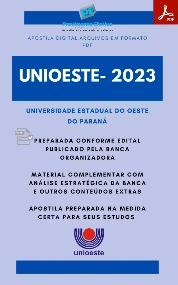 Apostila UNIOESTE Químico Concurso Público 2023 Imagem
