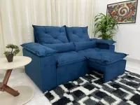  Sofá Retrátil e Reclinável Athenas Orthobox  Pilow Braços 2,30 metros - Foto 3