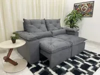  Sofá Retrátil e Reclinável Athenas Orthobox  Pilow Braços 2,30 metros - Foto 4