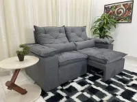  Sofá Retrátil e Reclinável Athenas Orthobox  Pilow Braços 2,30 metros - Foto 6