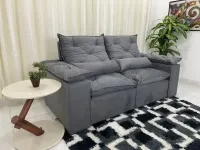  Sofá Retrátil e Reclinável Athenas Orthobox  Pilow Braços 2,30 metros - Foto 7