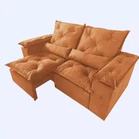  Sofá Retrátil e Reclinável Athenas Orthobox  Pilow Braços 2,30 metros - Foto 14