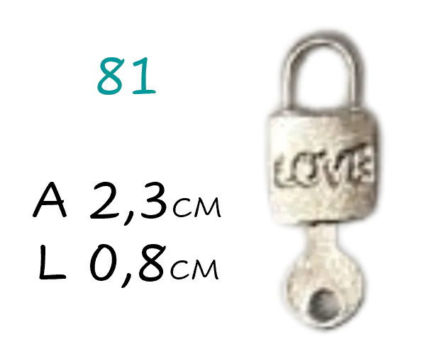 Pingente Cadeado Love