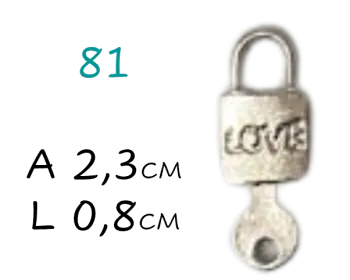 Pingente Cadeado Love