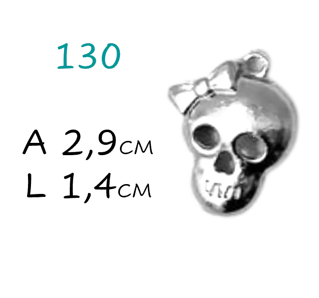 Pingente Caveira com Laço
