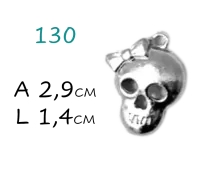 Pingente Caveira com Laço