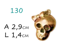 Pingente Caveira com Laço - Foto 2