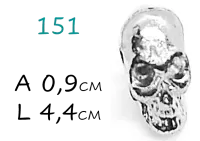 Pingente Passante Caveira Mini