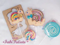 G1.375  Gabarito de Moldes  em MDF  Kit Mini Fábrica de Porta Pirulito 1 - Foto 4