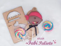 G1.375  Gabarito de Moldes  em MDF  Kit Mini Fábrica de Porta Pirulito 1 - Foto 6