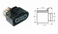 Conector Chicote 4 Vias da Bomba de Combustível Kombi 1.4 Flex Após 2006/...  1J0919231