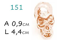 Pingente Passante Caveira Mini - Foto 2