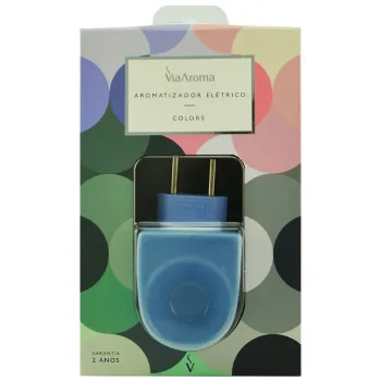 Aromatizador Elétrico Via Aroma Colors Candy Azul Bivolt