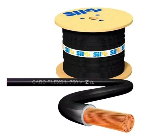 SIL FIOS Cabo Flexível 2,5mm 1 Metros 750V PRETO Imagem