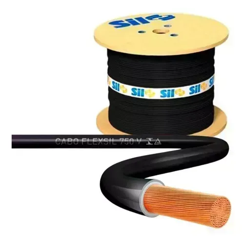 SIL FIOS Cabo Flexível 25 mm 1 Metros 750V PRETO Imagem