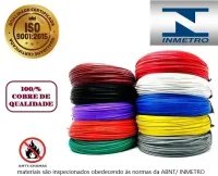 Cabo Flexível 6 mm 1 Metros 750V Certificado inmetro 100% cobre